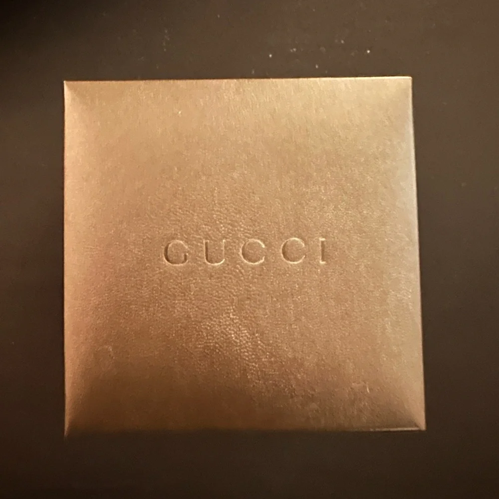 Gucci Gold-Tone Bracelet Watch with Black Dial Rare !
